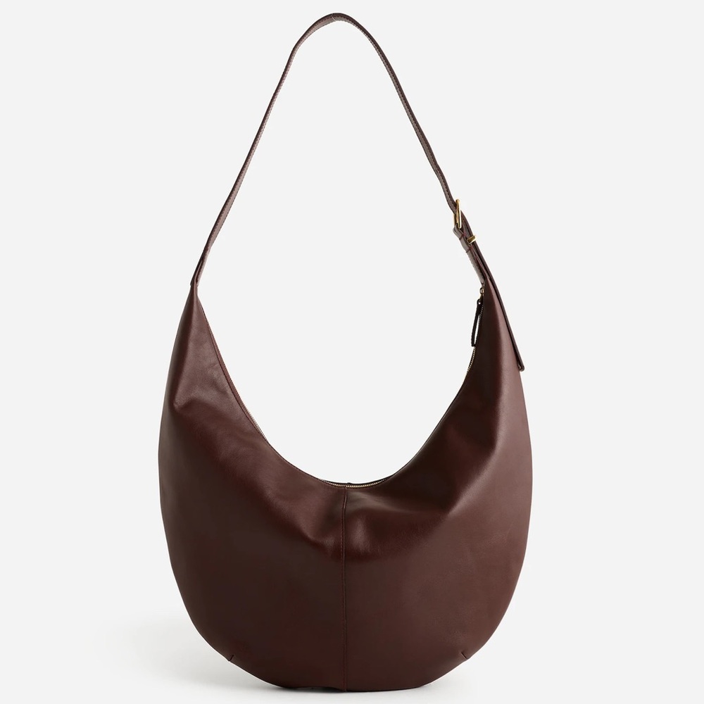 Madewell The Essential Curve Shoulder Bag Chocolate Raisin
